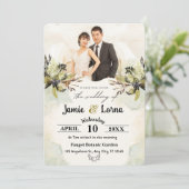 Invitation Aquarelle verte blanche | Un fantasque (Debout devant)