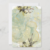 Invitation Aquarelle verte blanche | Un fantasque (Dos)