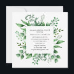 Invitation Aquarelle verte Douce 16. 16e anniversaire vert<br><div class="desc">Aquarelle verdure Sweet 16 anniversaire invitation. Veuillez me contacter si vous avez besoin d'autres articles.</div>