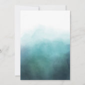 Invitation Aquarelle verte élégante robe chic Douche nuptiale (Dos)