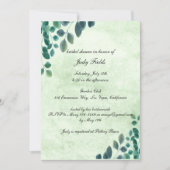 Invitation Aquarelle verte Eucalyptus Laisser Fête des mariée (Devant)