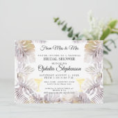 Invitation Aquarelle verte Fête des mariées d'or de sable (Debout devant)