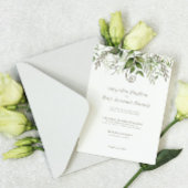 Invitation Aquarelle verte Feuille tropicale Mariage