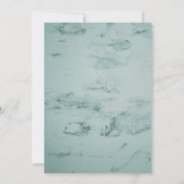 Invitation Aquarelle verte mariage Accents floraux blancs (Dos)