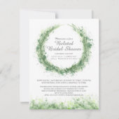 Invitation Aquarelle verte splat nuptiale (Devant)