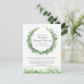 Invitation Aquarelle verte splat nuptiale (Debout devant)