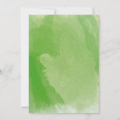 Invitation Aquarelle verte tropicale Monstera Feuille Mariage (Dos)