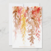 Invitation Aquarelle vigne brun orange rouge mariage de autom (Dos)