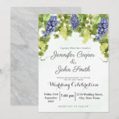Invitation Aquarelle Vigne Vignoble Vignoble Mariage (Devant / Derrière)