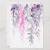 Invitation Aquarelle vignes indigo après la fête de mariage (Dos)