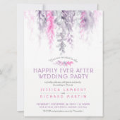 Invitation Aquarelle vignes indigo après la fête de mariage (Devant)