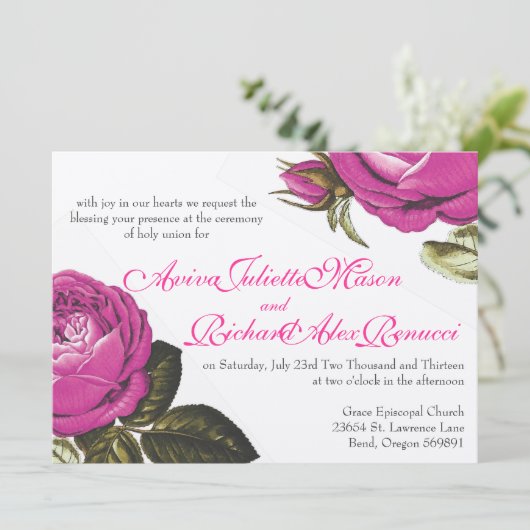 Invitation Aquarelle vintage (Debout devant)