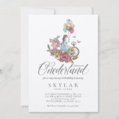 Invitation Aquarelle Vintage Alice AU Pays Des Merveilles Ann (Devant)