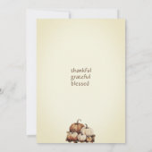 Invitation Aquarelle vintage Boho brûlé Orange Thanksgiving (Dos)