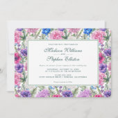 Invitation Aquarelle Vintage| Peony - Mariage (Devant)