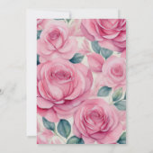 Invitation Aquarelle violet et rose Mariage de colibri (Dos)