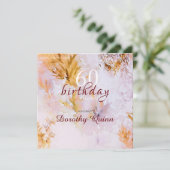 Invitation Aquarelle violet Feuilles d'automne Anniversaire (Debout devant)