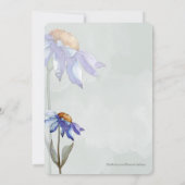 Invitation Aquarelle violet marguerite Sage vert Mariage rust (Dos)