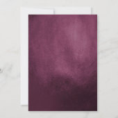 Invitation Aquarelle violet rose chaud or Script floral (Dos)