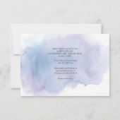 Invitation Aquarelle violet Turquoise Baby shower Drive-Thru (Dos)