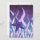 Invitation Aquarelle violet + Turquoise Sous Le Baby shower D (Dos)