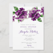 Invitation Aquarelle violette (Devant)