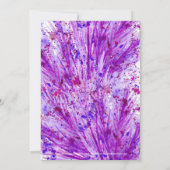 Invitation Aquarelle violette art splat nuptiale douche invit (Dos)