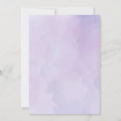 Invitation Aquarelle violette Baby shower éléphant (Dos)