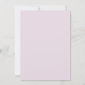 Invitation Aquarelle violette Baby shower Floral (Dos)