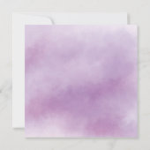 Invitation Aquarelle violette Baptême Christening (Dos)