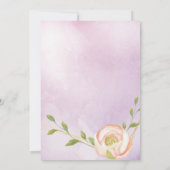 Invitation aquarelle violette chorale (Dos)