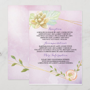 Invitation aquarelle violette chorale