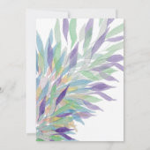Invitation Aquarelle violette colorée Mariage floral (Dos)