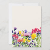 Invitation Aquarelle violette Fleur sauvage Fête des mariées (Dos)