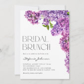 Invitation Aquarelle violette Fleurs Lilac Brunch nuptial (Devant)