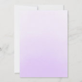 Invitation Aquarelle violette Florale Rose Quinceanera (Dos)