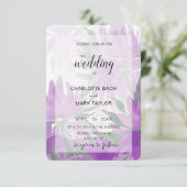 Invitation Aquarelle violette Lavander Élégante Florale (Debout devant)