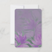 Invitation Aquarelle violette Lavander Élégante Florale (Dos)