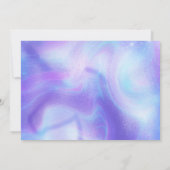 Invitation Aquarelle violette licornes magiques Anniversaire  (Dos)