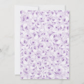 Invitation Aquarelle violette Lilac Quinceanera (Dos)