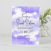 Invitation Aquarelle violette Nuages doux 16 Partie (Debout devant)