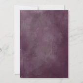 Invitation Aquarelle violette Parties scintillant or Quincean (Dos)