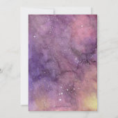 Invitation Aquarelle violette peinte à la main Baby shower Ga (Dos)