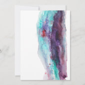 Invitation Aquarelle violette rouge Aqua Mariage moderne 2 (Dos)