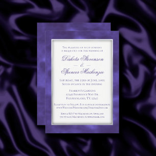 Invitation Aquarelle violette   Simple Mariage moderne violet