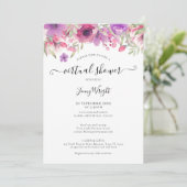 Invitation Aquarelle virtuelle de la nuptiale ou du Baby show (Debout devant)