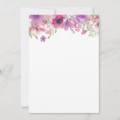 Invitation Aquarelle virtuelle de la nuptiale ou du Baby show (Dos)