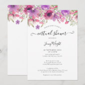 Invitation Aquarelle virtuelle de la nuptiale ou du Baby show (Devant / Derrière)