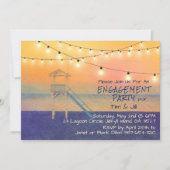 Invitation Aquarelle Vue Plage (Devant)
