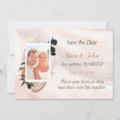 Invitation Aquarelle Wabi Sabi Photo Enregistrer la date (Devant)